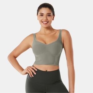 Fanka Body Sculpt Bra Tank Grey Medium Sports Bra Workout Gym‎ Athletic Support